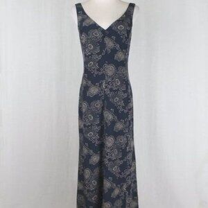 J Crew Vintage Silk Floral Midi Dress Size Petite 8